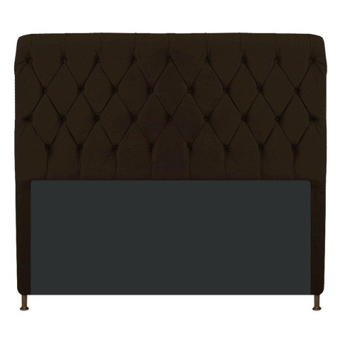 Cabeceira Cristal 195 Cm King Size com Capitonê Corano Marrom