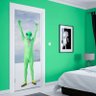 Adesivo Decorativo de Porta - ET Meme Extraterrestre Alienígena - M 80x210 cm - 1