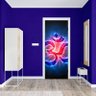 Adesivo Decorativo de Porta -Símbolo-Hinduísmo AUM OM OHM Mistico - P 70x210 cm - 1