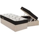 Ver imagem 1 de Cama Box Baú Solteiro: Colchão Espuma Ortobom D45 New Top Double Face + Base CRC Suede Clean(