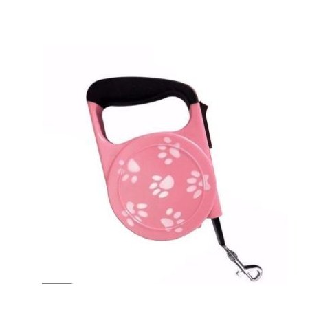 Guia Retrátil - Cachorros e Gatos até 25kg - Hot Pink