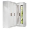 Guarda-roupa Solteiro Modulado Paris 5 Portas com Espelho Branco - Maxel - 2