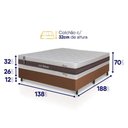 Ver imagem 2 de Cama Box Mali Molas Ensacadas Casal 138x188 King House