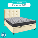 Ver imagem 4 de Conjunto Cama Box Bau Bege Casal + Colchão D33 Iso100 Ortobom + Cabeceira