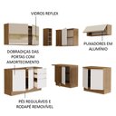 Ver imagem 5 de Armário de Cozinha Completa de Canto 349cm Rustic/Branco/Crema Glamy Madesa 01