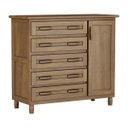 Ver imagem 5 de Conjunto Quarto Solteiro: Guarda-roupa Multiuso 2 Portas, Cômoda Sapateira, Cama Madeira Pinus Imbui
