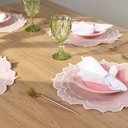 Ver imagem 5 de Kit 6 Jogos Americanos Bordado Simples com Guardanapos - Itália Rose