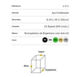 Pendente Ideal Colonial Sextavada L1C Ouro Velho - 4