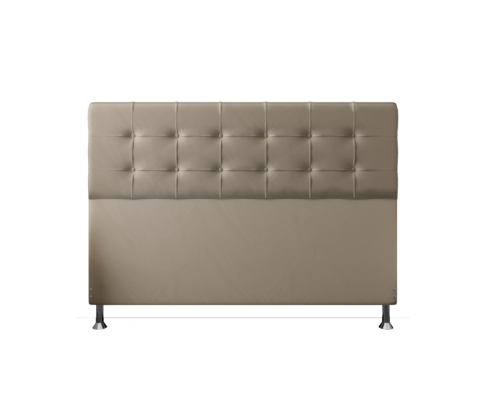 Cabeceira Cama Box Casal King 195cm Atenas - Móveis Roperi - Suede Bege - 1