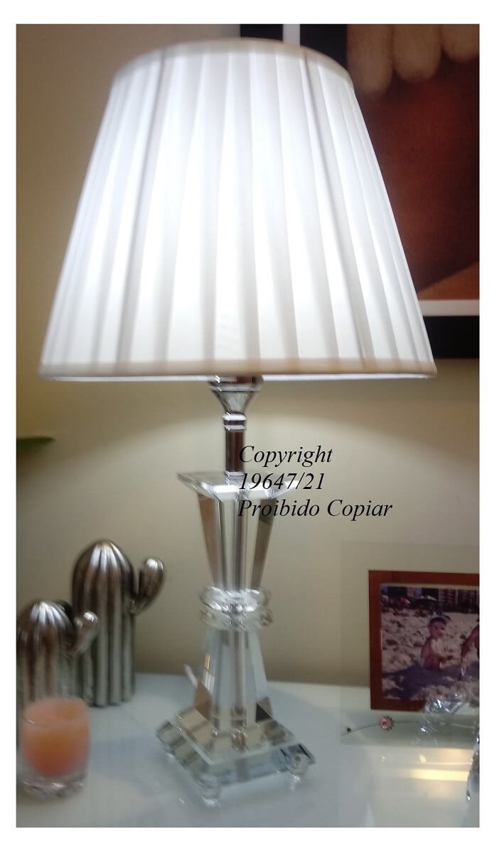 Abajur Moderno de Mesa Para Quarto Sala Luminaria Mesa S83 Tamanho ...