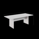 Ver imagem 3 de Mesa de Reunião Retangular 6 Lugares Pé Painel 200x90cm Yescasa