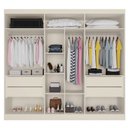 Ver imagem 2 de Guarda Roupa Casal com Espelho 6 Portas 4 Gavetas - Oslo-off White/peroba - Made Marcs