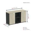 Ver imagem 3 de Armário para Escritório com 2 Portas e com Chave 121,5cm PE40 Branco