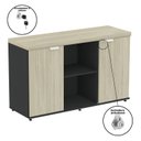 Ver mais imagens de Armário para Escritório com 2 Portas e com Chave 121,5cm PE40 Branco