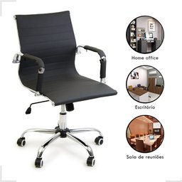 Cadeira de Escritorio Esteirinha Giratoria Ergonomica Alta Preto - 5