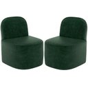 Ver imagem 2 de Kit 02 Poltronas Decorativas Orgânica para Sala de Estar Living Lumiere W01 Couríssimo Verde -