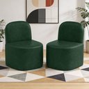 Ver imagem 1 de Kit 02 Poltronas Decorativas Orgânica para Sala de Estar Living Lumiere W01 Couríssimo Verde -