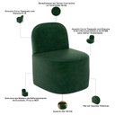 Ver imagem 5 de Kit 02 Poltronas Decorativas Orgânica para Sala de Estar Living Lumiere W01 Couríssimo Verde -