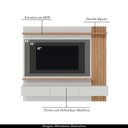 Ver imagem 3 de Home Painel Suspenso 180cm Ripado Railay Off White/freijó G73 - Gran Belo