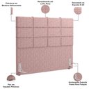 Ver imagem 4 de Cabeceira Cama Box King 195 Cm Roma W01 Roma Linho Rosa - Lyam Decor
