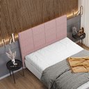 Ver imagem 1 de Cabeceira Cama Box King 195 Cm Roma W01 Roma Linho Rosa - Lyam Decor