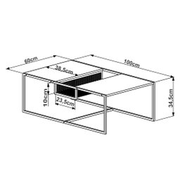 Mesa de Centro York Hanover/preto Fosco - 3