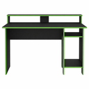 Ver imagem 2 de Mesa Gamer para Computador 136cm 3 Prateleiras Vulcano Preto/Verde - Mademóvel