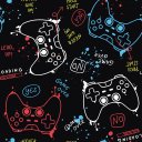 Ver imagem 1 de Papel de Parede Temático Gamer Joystick Colorido - 3,0x0,5m