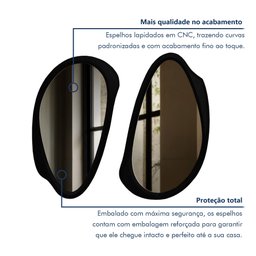 Conjunto 2 Espelhos Moldura Mdf Specchio - 7
