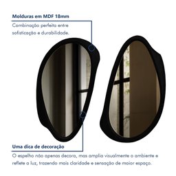 Conjunto 2 Espelhos Moldura Mdf Specchio - 6