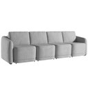 Ver imagem 1 de Sofá Cama Casal para Sala 316cm Polska K04 Veludo Cinza - Mpozenato
