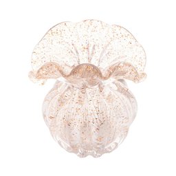 Vaso De Vidro Italy Dourado 13,5Cm X 11Cm X 14Cm - Lyor - 1