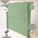 Ver imagem 6 de Cabeceira Cama Box Queen Size 160cm Aurora Orgânica Estofada Boucle com Sapatas Plásticas Linha Prem