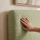 Ver imagem 4 de Cabeceira Painel Suspenso Casal 140 cm Luna Retangular Boucle Oliva Artte