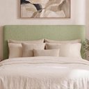 Ver imagem 2 de Cabeceira Painel Suspenso Casal 140 cm Luna Retangular Boucle Oliva Artte