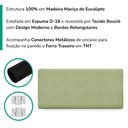 Ver imagem 5 de Cabeceira Painel Suspenso Casal 140 cm Luna Retangular Boucle Oliva Artte