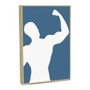 Ver imagem 1 de Quadro Decorativo Musculação Minimalista I com Moldura Filete
