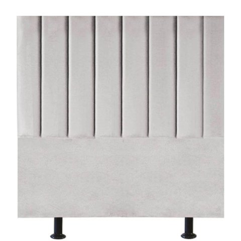 Cabeceira Estofada de Cama Casal Box 140 Cm Maisa Linho Cinza Claro