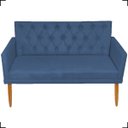 Ver imagem 2 de Namoradeira Decorativa Para Sala Capitonê Com Base Para Recepção Escritório Suede