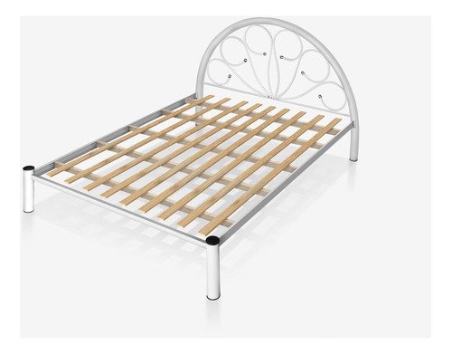 Cama Casal 1,40 Tubular Ferro e Aço, para 1 ou 2 Pessoas.:tamires/branco