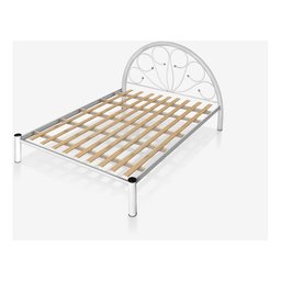 Cama Casal 1,40 Tubular Ferro e Aço, para 1 ou 2 Pessoas.:tamires/branco - 1