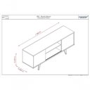 Ver imagem 3 de Rack para Sala Lisboa até 55 Polegadas 136cm MDP com Portas de Correr Off White Madetec Móveis