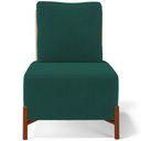 Ver imagem 3 de Poltrona Decorativa Sala Estar Living Pés Madeira Hungria L02 Couríssimo Camel Bouclê Verde - Lyam L