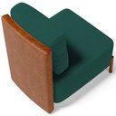 Ver imagem 7 de Poltrona Decorativa Sala Estar Living Pés Madeira Hungria L02 Couríssimo Camel Bouclê Verde - Lyam L