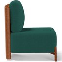 Ver imagem 6 de Poltrona Decorativa Sala Estar Living Pés Madeira Hungria L02 Couríssimo Camel Bouclê Verde - Lyam L