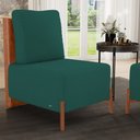 Ver imagem 2 de Poltrona Decorativa Sala Estar Living Pés Madeira Hungria L02 Couríssimo Camel Bouclê Verde - Lyam L