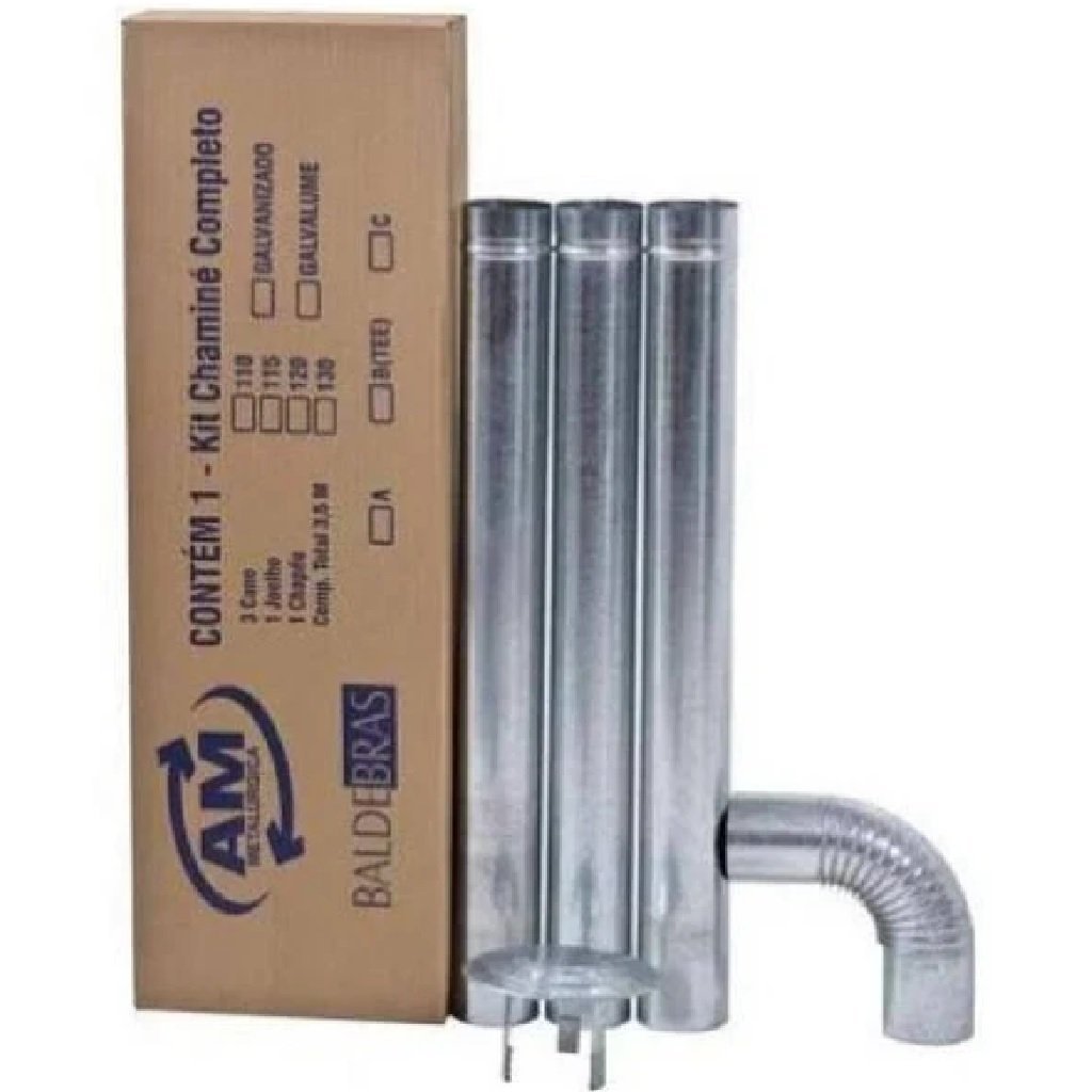 Kit Chaminé para Fogão a Lenha 110 com 5 Peças - Baldebras - 2
