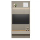 Ver imagem 2 de Painel para Tv até 60 Polegadas 2 Portas 1 Prateleira Ripado Tauri/gris Fosco 810010301 - Linea Bras