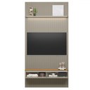 Ver imagem 3 de Painel para Tv até 60 Polegadas 2 Portas 1 Prateleira Ripado Tauri/gris Fosco 810010301 - Linea Bras