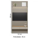 Ver imagem 4 de Painel para Tv até 60 Polegadas 2 Portas 1 Prateleira Ripado Tauri/gris Fosco 810010301 - Linea Bras